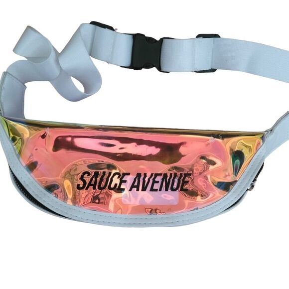 sauce avenue drippin flavor Translucent Iridescent Rainbow Fanny Pack - Picture 2 of 3